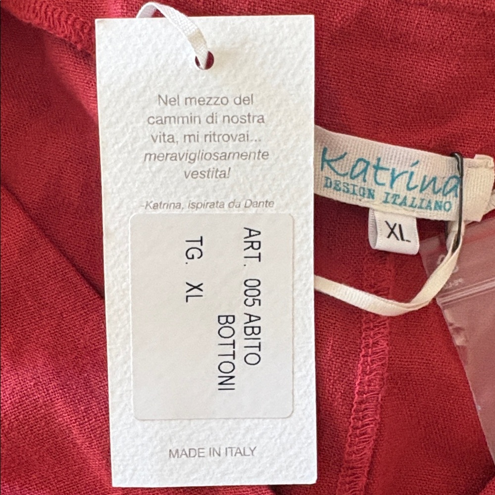 Katrina Cinque Terre Made In Italy Mediterranean Linen Blend Maxi Dress XL - Picture 8 of 11